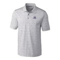 thumbnail image 2 of Men's Cutter & Buck Steel Northwestern Wildcats Advantage Space Dye Tri-Blend Polo, 2 of 3