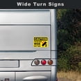 thumbnail image 3 of Caution This Bus Makes Wide Right Turns Sign Vinyl Sticker Rear Bus Label Safety Markings for Bus Service - Omnibus Legend Permanent Self Adhesive Bumper Sticker Decal with Rounded Corners (14" x 10"), 3 of 3