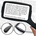 thumbnail image 1 of MagniPros Jumbo Size Magnifying Glass Wide Horizontal Lens(3X Magnification)- Shockproof Housing & Scratch Resistant Design W/Large Viewing Area Ideal for Reading Small Prints & Low Vision, 1 of 6