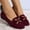 Red, variant on Hoshose Women's Flats Dressy Shoes Suede Round Toe Comfortable Bowknot Ballet Flats Shoes Fashion Casual Soft Sole