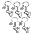 thumbnail image 1 of 5 Pack Ice Skates Snowflake Keychain Gift 3D Skating Skate Shoe Key Ring Compatible With Winter Gift, 1 of 5