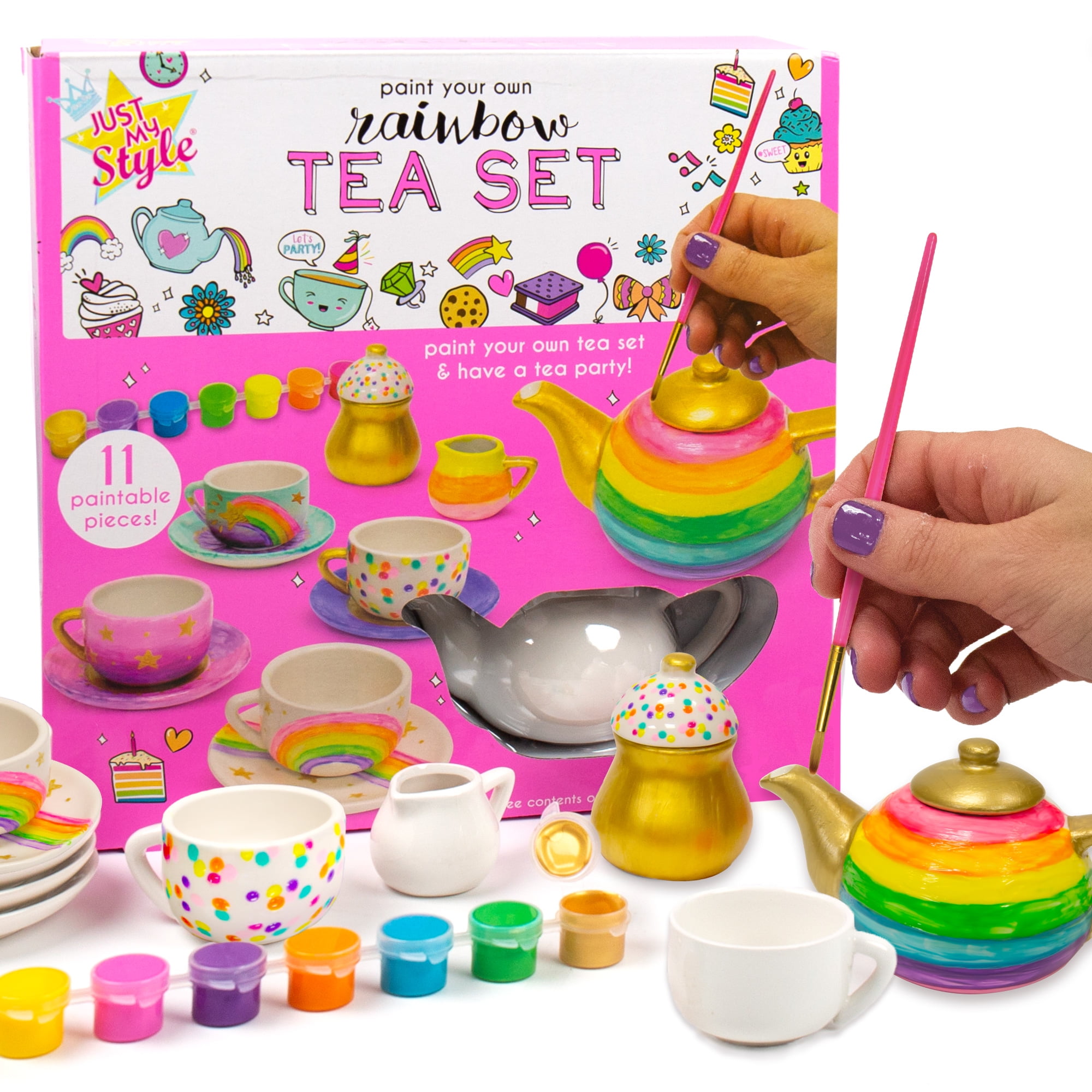 Includes Free Chart Laminated Weekly Planner Lilac Teapots And Tea Cups 24 