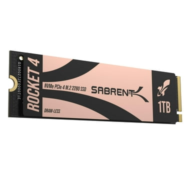 SABRENT Rocket 4, 1TB PCIe 4.0 NVMe SSD – 7400MB/s Read, 6400MB/s Write, Gen4 SSD for Desktops, Laptops, and PS5, High-Speed Performance with Low Heat, for Gaming and System Builders (SB-RKT4L-1TB)