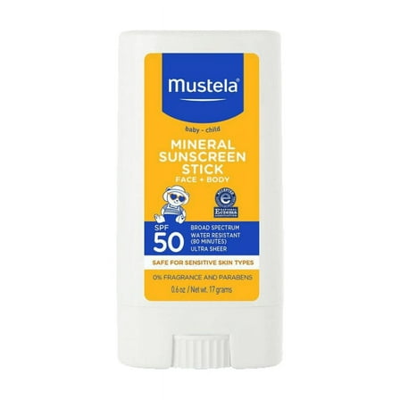 Mustela Baby - Child Mineral Sunscreen Stick, SPF 50, 0.6 oz (17 g)