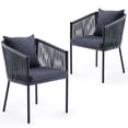 thumbnail image 2 of STARY Outdoor Dining Patio Chairs Set of 2, Rattan Wicker Bistro Chairs with Cushions for Garden, Deck, Backyard, Poolside, 2 of 6