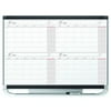 Quartet 4MCP43P2 Prestige 2 Total Erase 48 x 36 Plastic Frame Magnetic Four-Month Calendar - White Surface/Graphite Fiberboard