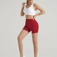 thumbnail image 5 of PEASKJP Running Shorts for Women Tummy Control Quick-Dry Yoga Shorts for Bike Running Workout Shorts Red L, 5 of 5