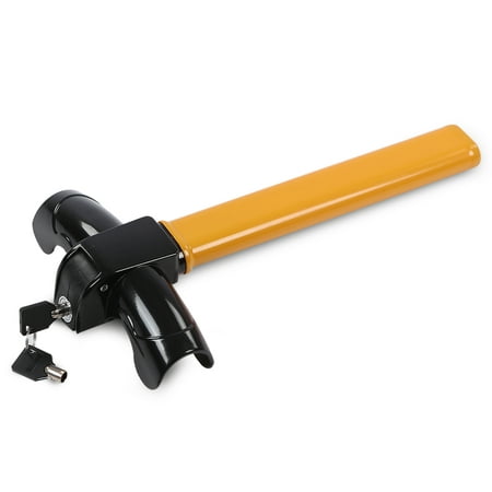 PIT66 T-Type Steering Wheel Lock Fit Cars Trucks Vans and SUV Anti-Theft Security System Yellow