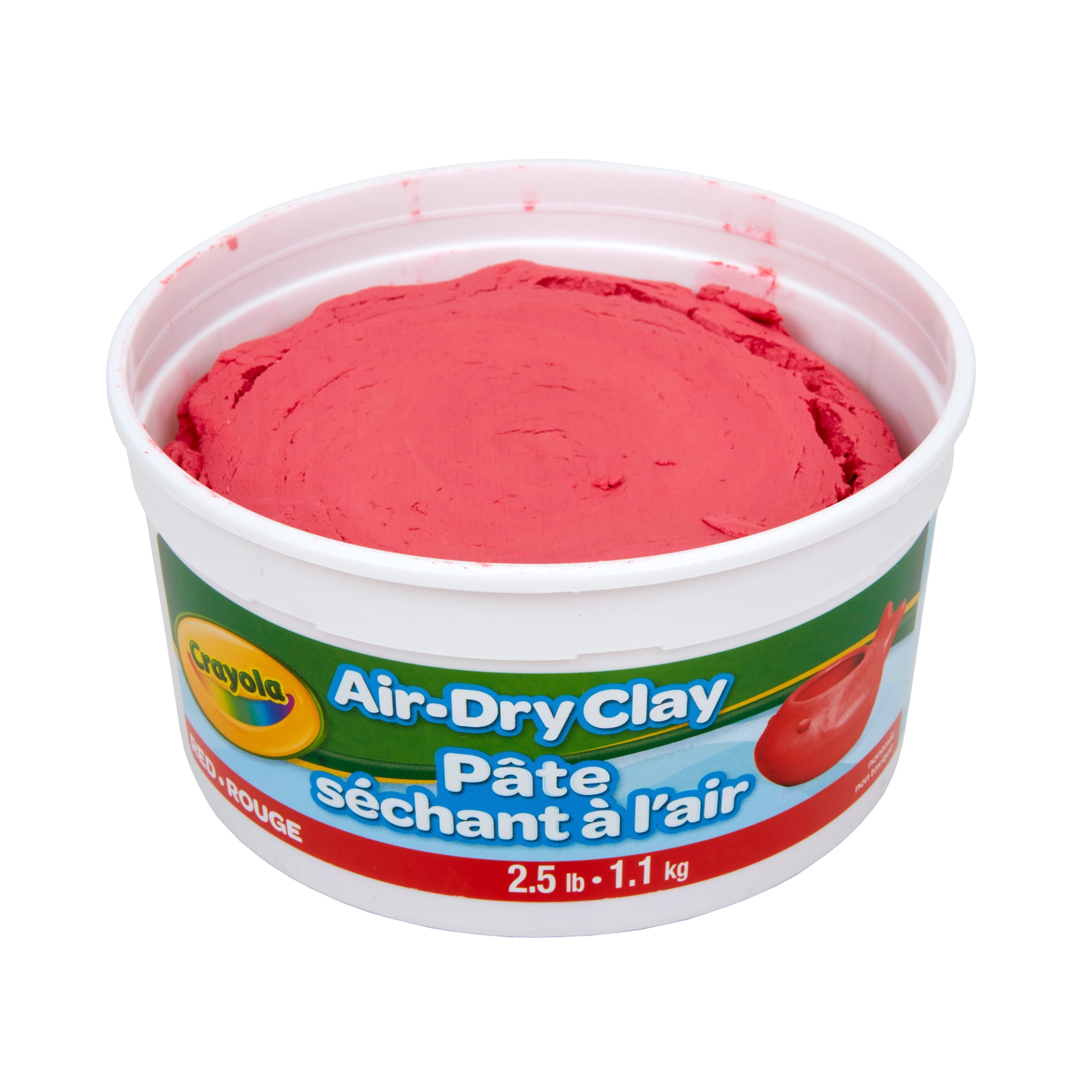 Crayola Air Dry Clay, 2.5lb Tub, Red, Pack of 4
