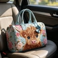 thumbnail image 4 of Cow Plaid Print Travel Duffel Bag Large Capacity Weekender Tote Shoulder Bag for Women Gym Weekend, 4 of 7