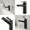 thumbnail image 4 of Indy Single Handle Bathroom Faucet in Spot Free Stainless Steel/Matte Black, 4 of 11