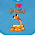 thumbnail image 4 of Inktastic I Love Snakes Boys or Girls Baby Bib, 4 of 4
