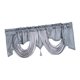 thumbnail image 1 of Cenefa de cortina con bolsillo para varilla, tratamiento de ventanas, cortina corta transpirable, festoneada Gris, 1 of 9