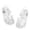 White, variant on Gyujnb Woven Jelly Sandals for Girls, Adjustable Buckle Strap, Flat, Closed Toe Summer Casual Shoes (Toddler, Little Girls, Big Girls),4.5-5 Years