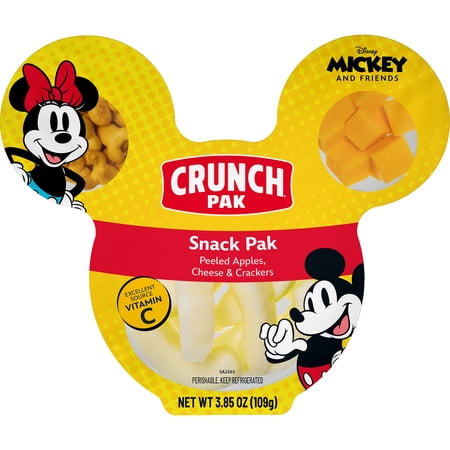 Crunch Pak Foodles Snack Pack with Peeled Apples, Crackers & Cheese, 3.85 oz