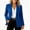 Blue, variant on Womens Single Button Blazer Notched Lapel Long Sleeve Business Casual Suit Jacket with Pockets Red Size L