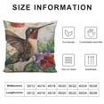 thumbnail image 5 of Qinduosi Watercolor Floral Hummingbird Pillow Covers - Spring Bird with Flower Throw Pillow Covers Tropical Cushion Covers of Outdoor Pillowcases for Sofa Couch White, 5 of 5