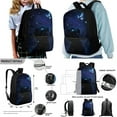 thumbnail image 2 of ZUXONGSY Cat Butterfly Galaxy Print 4Pcs Backpack Set for Girls Boys Bookbag Set Primary School Daypack Elementary Students Knapsack with Lunch Box Pencil Case and Water Bottle Holder, 2 of 6