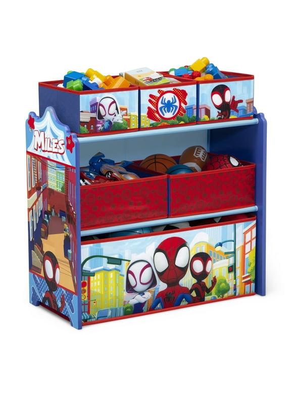 Spidey and Friends Design & Store 6 Bin Toy Storage Organizer by Delta Children