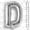 Silver, variant on Silver Alphabet E Mylar Foil Balloon 16" - Air Inflatable Only Metallic Balloons for Birthday Party, Wedding Anniversary, Graduation, Baby Shower