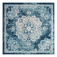thumbnail image 3 of Unique Loom Parker Collection Area Rug - Kokulu (7' 10" Square Navy Blue/Ivory), 3 of 7
