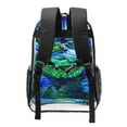 thumbnail image 2 of Kdxio Colorful Stained Glass Crocodile Clear Backpack, Transparent Bookbag for School for Women Men, Capacity Clear Bag for College, Travel, 2 of 7