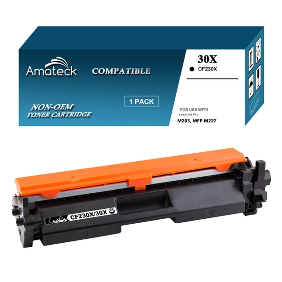 Amateck Compatible Toner Cartridge Replacement for CF230X (HP 30X) Black 1 Pack for LaserJet Pro M203d, M203dn, M203dw, LaserJet Pro MFP M227d, MFP M227fdn, MFP M227fdw, MFP M227sdn