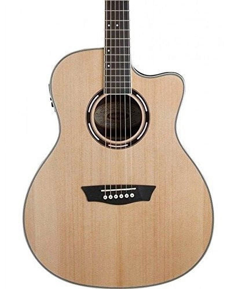 Washburn Grand Auditorium Acoustic Electric Guitar - Natural - AG70CEK