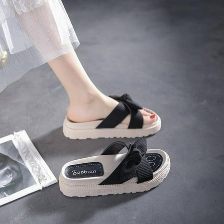

Tdoqot Womens Platform Sandals- Dressy Summer Comfy Womens Sandals Black Size 7.5