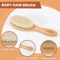 thumbnail image 2 of Wooden Baby Hair Brush, Soft Bristle Baby Brush for Cradle Cap, Natural Toddler Hair Brush for Newborn Gift, 2 of 4