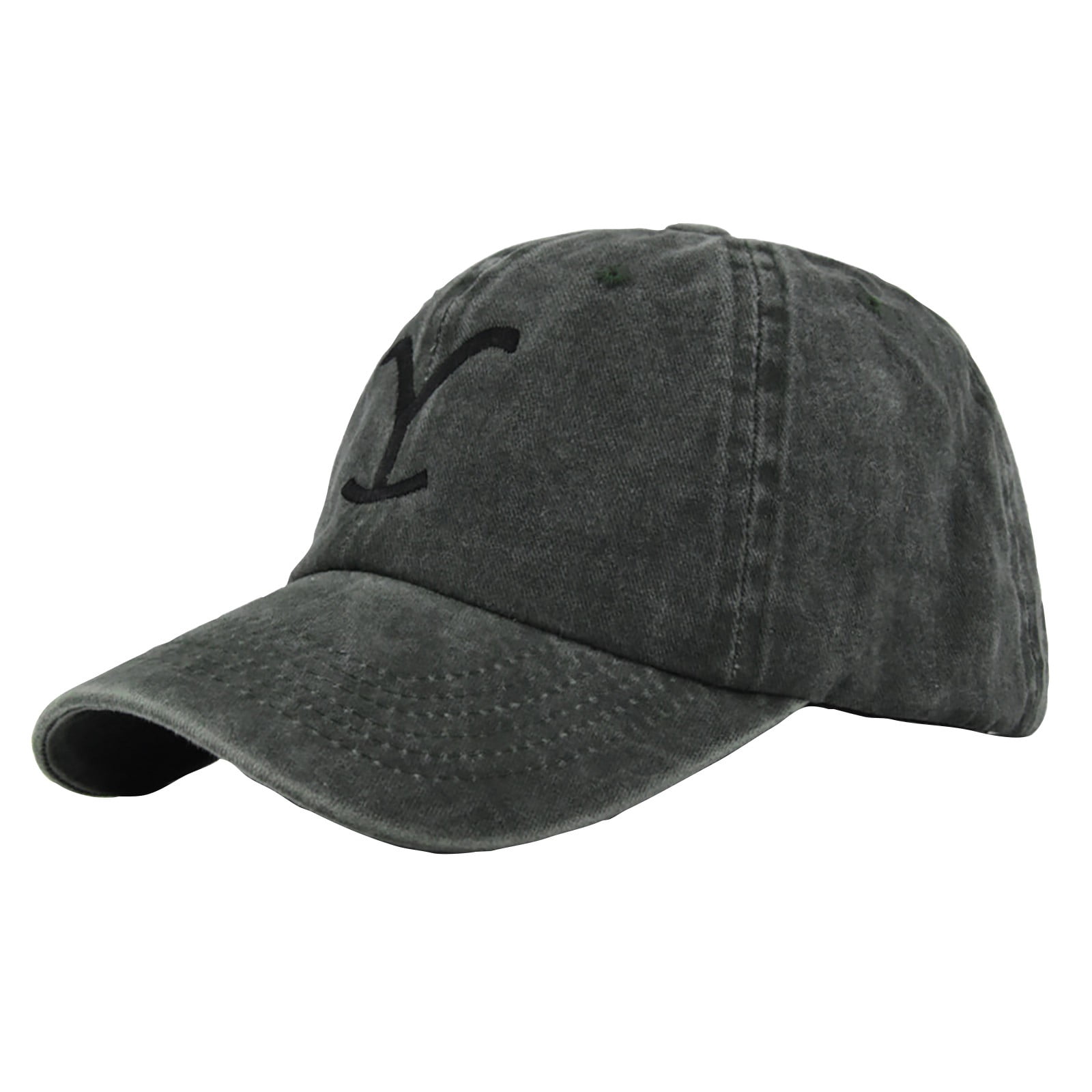 Gorra De Béisbol Unisex Retro CWENDANER - Algodón, Ajustable 55-61 Cm, Orificio Para Coleta, Protección UPF 50+