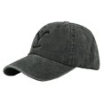 thumbnail image 1 of Yellowstone Dutton Ranch Hat Cross Ponytail Baseball Cap Distressed Outdoor Embroidery Sunscreen Hat Solid Color Cap, 1 of 2