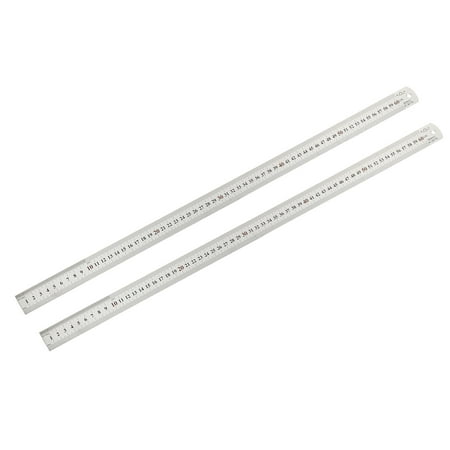 Uxcell Straight Ruler 24 Inch Metric Stainless Steel Measuring Ruler Tools 2 Pack
