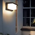 thumbnail image 4 of Aplique de pared LED de 18 W Lámpara para exteriores con sensor de movimiento Lámpara de aluminio blanca cálida de 3000 K negra moderna Ip65 Iluminación decorativa con luz impermeable para, 4 of 5