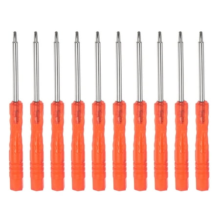 

Mini Phillips Screwdriver 2mm Cross Head for Electronics Repair 10 Pack (Red)