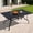 Black 63', variant on DELMANGO 41" Outdoor Dining Table for 4, Metal Round Patio Dining Table with Adjustable Umbrella Hole for Garden, Backyard and Porch, Black