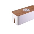 thumbnail image 2 of facefd Cable Storage Box Case Power Strip Cord Wire Management Tidy Box Small White, 2 of 9