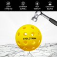 thumbnail image 3 of Pelotas de pickleball CYCLOTRON, paquete de 6 unidades, de primera calidad, aprobadas por la USAPA, 3 of 8