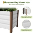 thumbnail image 3 of Modern Aluminum Raised Garden Bed Planter Box,Deep Single Layer Planter Box with Rounded Corners, Anti-Cut Edging, Drainage Holes, for Outdoor Patio, Balcony, Vegetables & Herbs, 3 of 7
