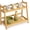Natural, variant on Rattan-Look Matcha Station Organizer, Countertop Bamboo Tea & Coffee Accessories Station Organizer, 2 Tier Mug Holder Display Stand for Kitchen Condiment, Home, Office