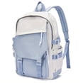thumbnail image 5 of 1pc Retro Flap Backpack, Women Student Backpack Men Large Capacity Backpack, Fashion Contrast Color Bag, Large-capacity Travel Bag, 5 of 5