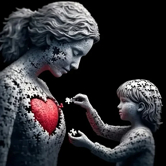 DIY Diamond Painting Kits for Adults Great Mother's Love 5D Diamond Art Kits, Full Drill Diamond Painting Kits, Gem Arts and Crafts for Beginner Home Wall Decor