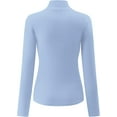 thumbnail image 2 of NANAHuang Womens Slim Fitted Mock Turtleneck Lightweight Long Sleeve Shirts Base Layer Tops, 2 of 7