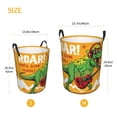 thumbnail image 5 of Balery Cool Dinosaur Playing Guitar Round Laundry Basket with Handles Waterproof Freestanding Laundry Hamper for Clothes Toys in the Dorm and Family-, 5 of 8