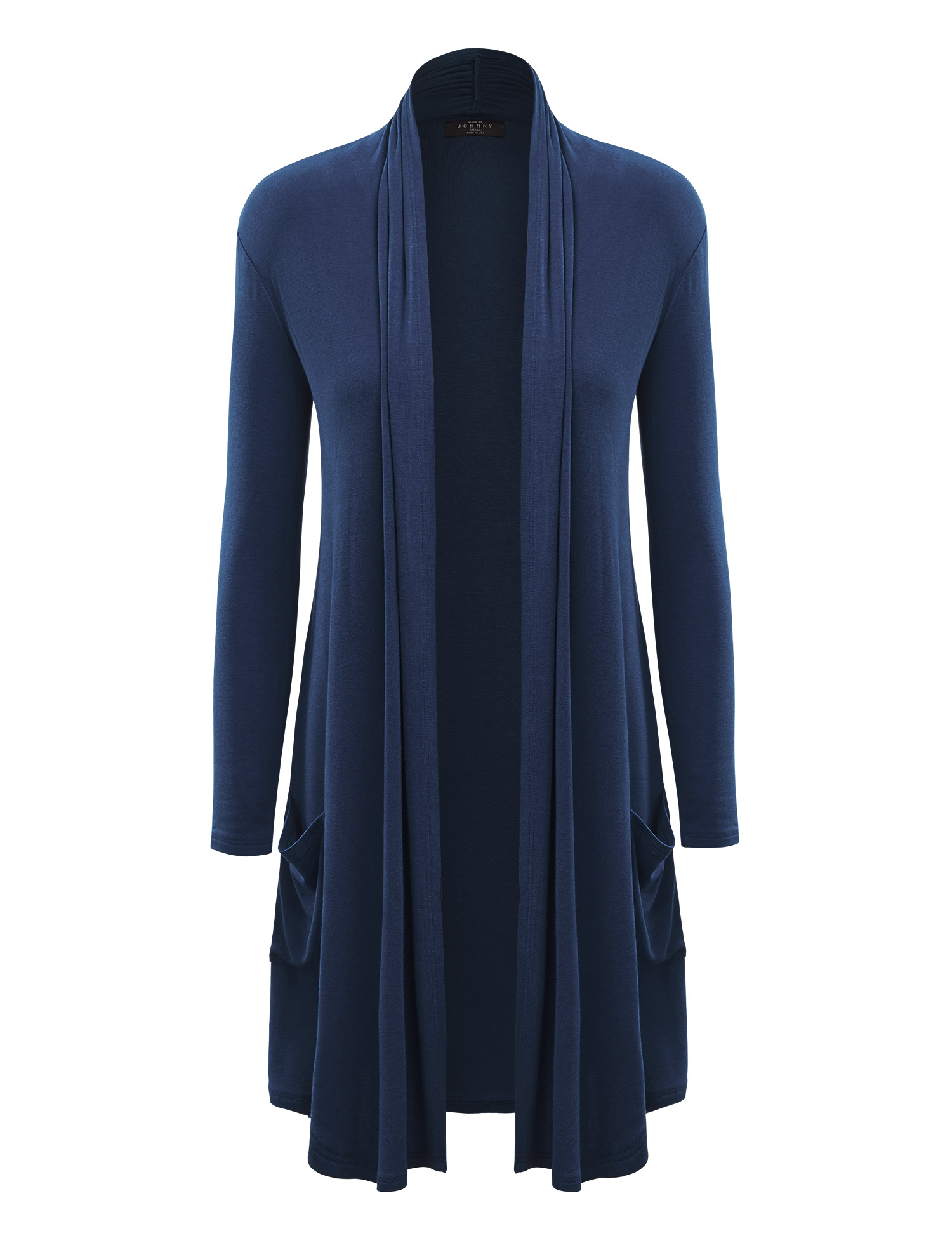 long navy cardigan with pockets