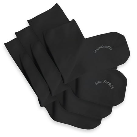 

SmartKnitKIDS Sensory-Friendly Sensitivity Seamless Socks - 3 Pack (Black Medium)