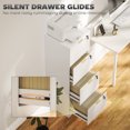 thumbnail image 4 of CoSoTower Lockable Filing Cabinet with 4 Fluted Drawers, File Cabinet with Adjustable Hanging Rails for A4 Letter Files, White, 4 of 7