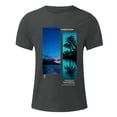 thumbnail image 5 of Beach Shirts for Men Beach T Shirt Tropical Vintage Summer Short Sleeve Tee Top Dark Gray,2XL, 5 of 5
