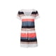 thumbnail image 4 of Txlixc Vestido de bloque de color para mujer, una pieza de manga corta con cuello en V a rayas para adultos con cordón, bolsillo Txlixc  Estilo de ocio, 4 of 9