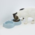 thumbnail image 3 of Cuenco doble para mascotas, cuenco para comida para gatos, cuenco para perros, cuenco de plástico para protección del cuello, cuenco doble MFZFUKR CPB-DE-SSW2278-2, 3 of 5